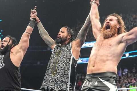 【已更新】WWE SmackDown第1356期：萨米辛携手狼人法图和吉米乌索，击垮索罗西科亚团队