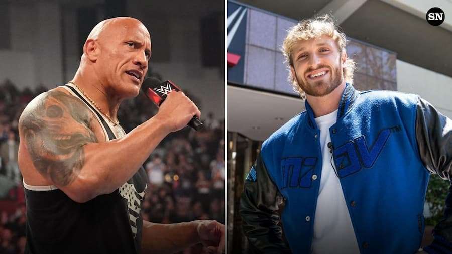 “巨石”强森(Dwayne Johnson)与罗根·保罗(Logan Paul)
