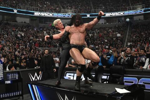 WWE SmackDown第1365期：科迪罗兹和德鲁麦金泰尔发生冲突