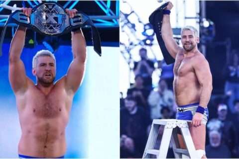 全场相信！乔·亨德里加冕新任NXT冠军，梯子大战神迹降临！
