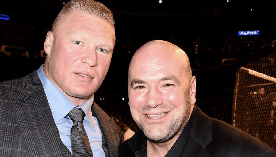白大拿(Dana White)。布洛克·莱斯纳(Brock Lesnar)